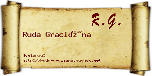 Ruda Graciána névjegykártya
